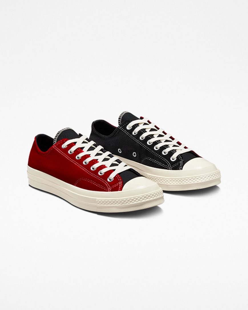 Tenisi Barbati Converse Chuck 70 Beyond Retro Velvet Negrii Rosii | RO E130QU608